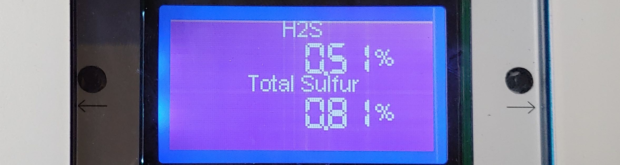 Total Sulfur Analyzer Screen